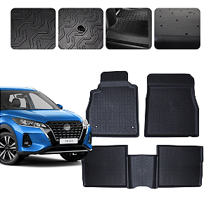 Tapete Automotivo Borda elevada Para Kicks 2016 a 2025 Original Lanzi