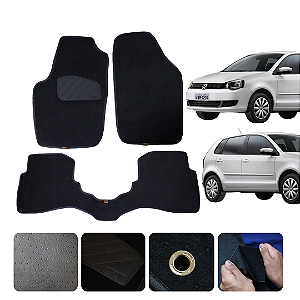 Tapete Carpete automotivo Volkswagen Polo 2003 a 2015 Original Lanzi