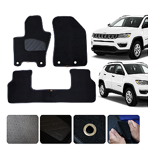 Tapete Automotivo para Jeep Compass 2016 a 2025 Original Lanzi