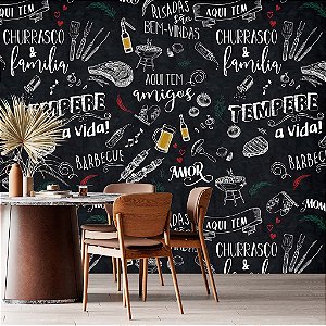 Papel de Parede Personalizado Frases para Churrasco