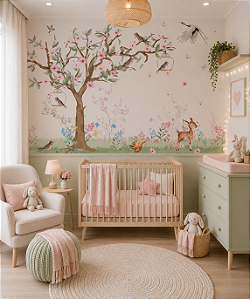 Papel de Parede Personalizado Jardim Encantado