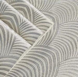 Papel de Parede Vinílico Importado Geométrico Quarto Luxo Cinza com Brilho  - Rolo de 10 metros  MV22