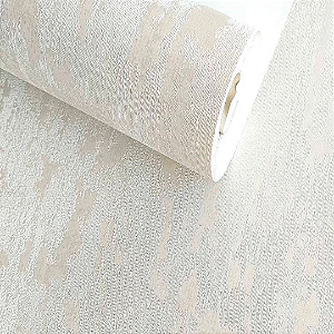 Papel de Parede Vinílico Importado Texturizado - Creme  - Rolo de 10 metros VT47