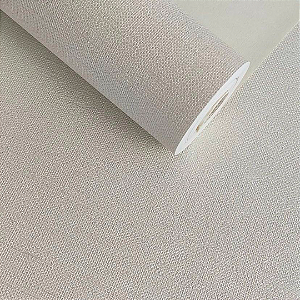 Papel de Parede Vinílico Importado Linho Creme Mv04 - Rolo de 10 metros