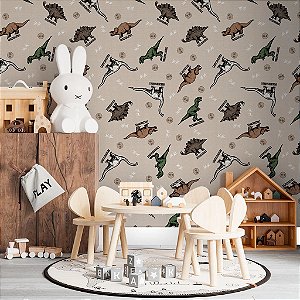Papel de Parede Infantil Personalizado Non Woven Dinossauros