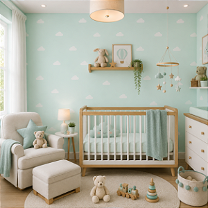 Papel de Parede Personalizado Nuvem Tiffany