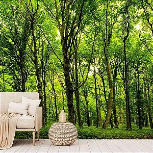 Papel de Parede Personalizado Floresta  Verde  Fechada