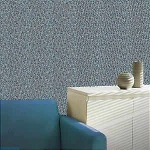 Papel de Parede Personalizado Efeito Linho Azul Escuro Sala Texturizado