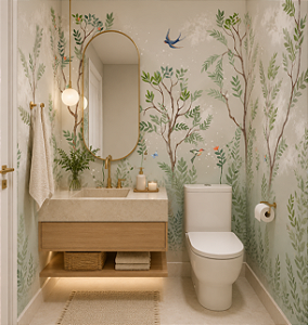 Papel de Parede Personalizado Jardim Encantado