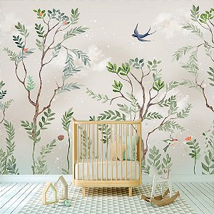 Papel de Parede Personalizado Infantil  Jardim Encantado