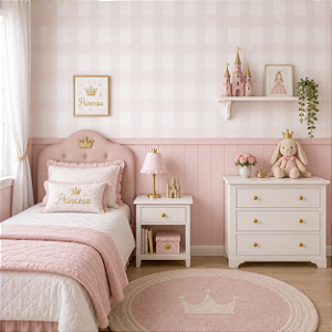 Papel de Parede Personalizado Infantil Xadrez Rose Aquarela Estonado - Bem manchado/aquarela