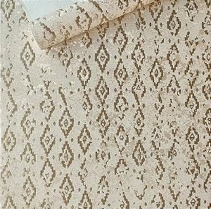 Papel de Parede Vinílico Geométrico Texturizado Importado Dourado - Rolo de 10 metros MV10