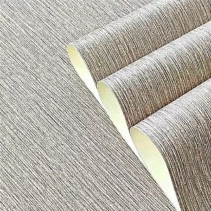 Papel de Parede  Importado Linho Textura Vinílico  - Marrom - Rolo de 10 metros  FN79