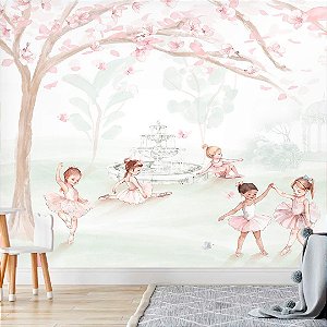Papel de Parede Infantil Personalizado Bailarinas