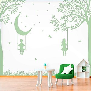 Papel de Parede Quarto Infantil Personalizado Irmãos