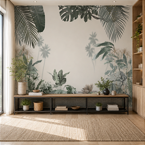 Papel de Parede Personalizado Mata Tropical Suave