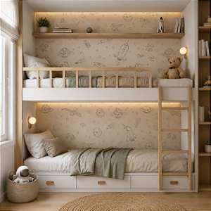 Papel de Parede Personalizado Quarto Infantil - Ao Infinito