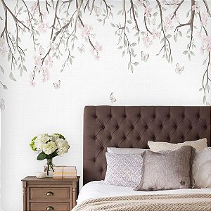 Papel de Parede Personalizado Quarto Infantil - Ramos Encantados