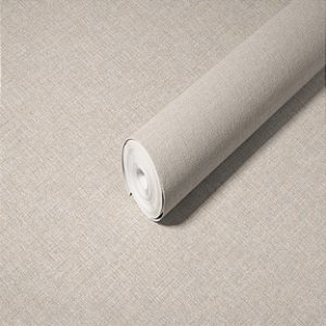 Papel de Parede Importado Textura Linho Fundo Envelhecido com Trama em Prata Vinílico VT19 - Rolo de 10 metros