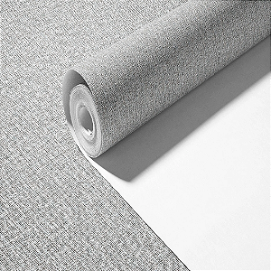 Papel de Parede Importado Textura Linho Cinza Escuro Vinílico VT25 - Rolo de 10 metros