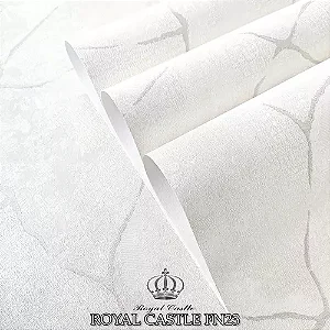 Papel de Parede Importado Texturizado Geométrico Marmorizado Claro - Rolo de 10 metros FN23