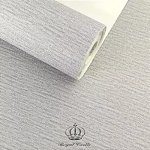 Papel de Parede Importado Texturizado Linho Cinza com Nuances Arroxeadas Rolo de 10 metros FN57