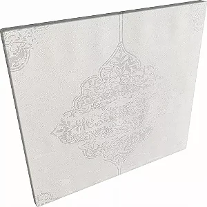 Papel de Parede Vinílico Importado Mandala Prata fundo claro - Rolo de 10 metros MV07