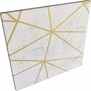 Papel de Parede Vinílico Importado Mármore com Zara em Dourado FN81 - Rolo de 10 metros