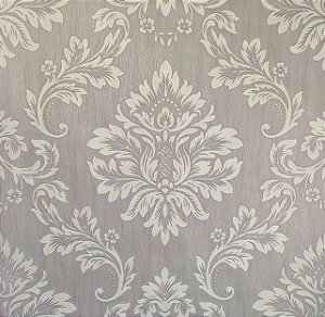 Papel de Parede Vinílico Arabesco Importado Fundo Arroxeado- Rolo de 10 metros SPX83