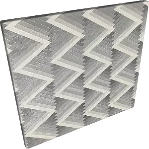 Papel de Parede Vinílico Importado Geométrico 3D Cinza  - Rolo de 10 metros SPX51