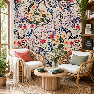 Papel de Parede Personalizado Floral Vivaz