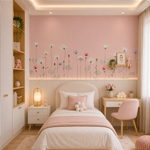 Papel de Parede Personalizado Primavera Clair Rose
