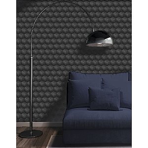 Papel de Parede Geométrico Personalizado Hipnose Preto