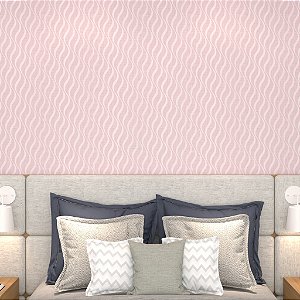Papel de Parede Personalizado Waves Rosa