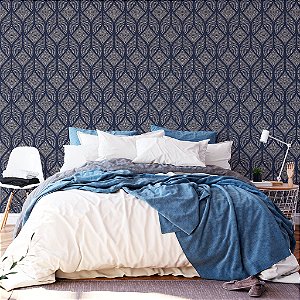 Papel de Parede Personalizado Etternity Azul Marinho