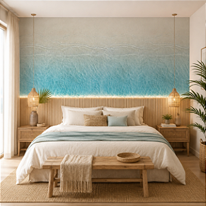 Papel de Parede Personalizado Areia e Mar