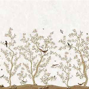 Papel de Parede Personalizado Chinoiserie Off White