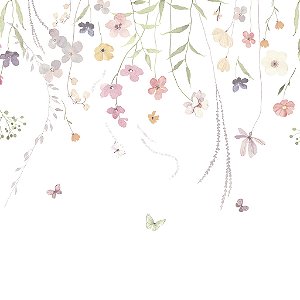 Papel de Parede Infantil Personalizado Flores do Campo