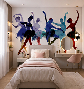 Papel de Parede Personalizado Passos de Ballet