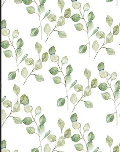 Papel de Parede Personalizado Folhagens Ramos Clean