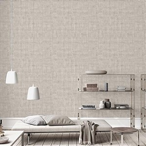 Papel de Parede Importado Linho Linho Bege Brilho - HH970535