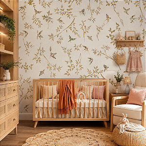 Papel de Parede Personalizado Infantil Afeto da Natureza Sob Medida