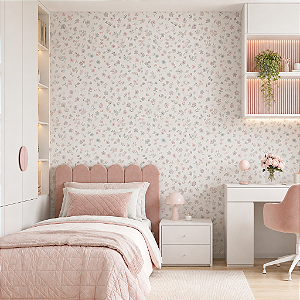 Papel de Parede Personalizado Infantil Afeto em Flores Sob Medida