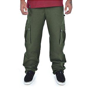 Calça Hábito Cargo Botton Verde