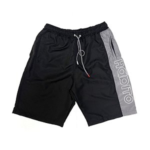 Bermuda Hábito Rip Stop Preta e Cinza