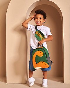 Bolsa com Pochete Dino Verde Bandeira