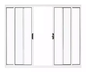 Vitraux De Correr 1.00 X 1.20 4 Folhas Alumínio Branco S/Grade Esquadrisul