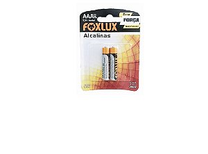 Pilha Alcalina Blister Com 2 Pilhas Foxlux