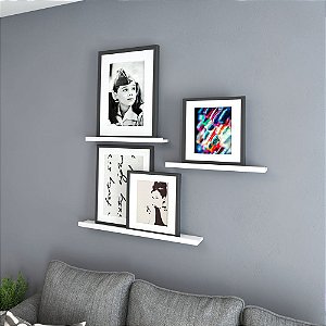 Porta Quadros Decorativo Com Fixação Invisível 10X60Cm  - Multivisão