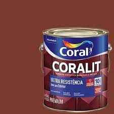 Tinta Esmalte Sintético Colorado Brilhante 3,6 Litros Coralit - Coral